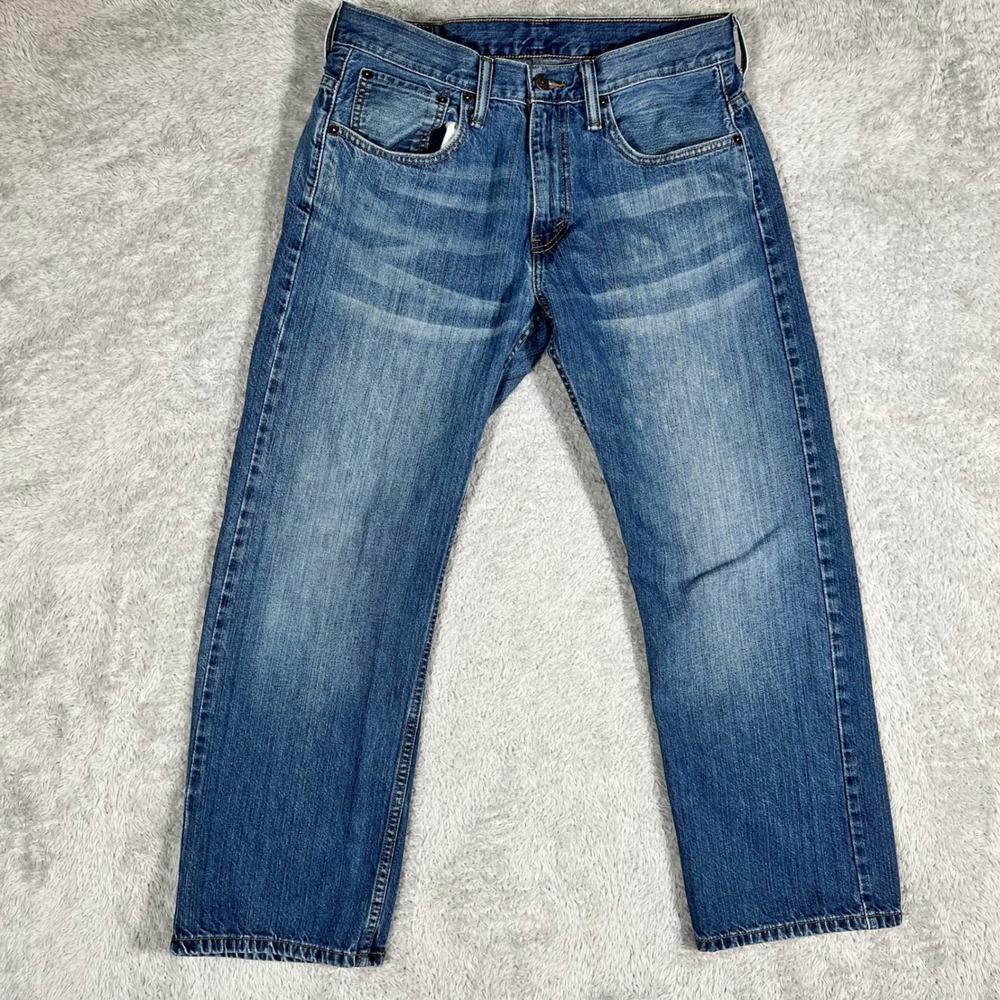 Levis 569 Loose Straight Leg Jeans Mens 32x26.5 Medium Wash Blue Denim 100%